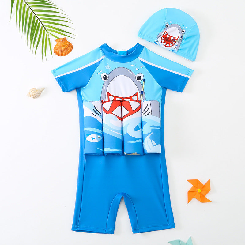 Shark Adventure kids float swimsuit
